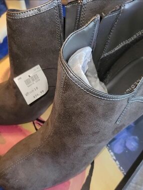 Predictions Gray Suede Ankle Boots